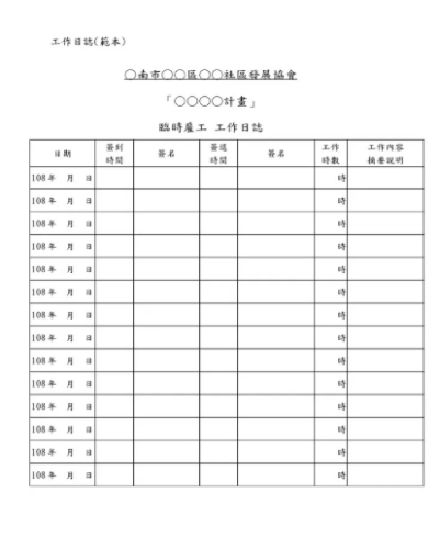 工作 日誌​